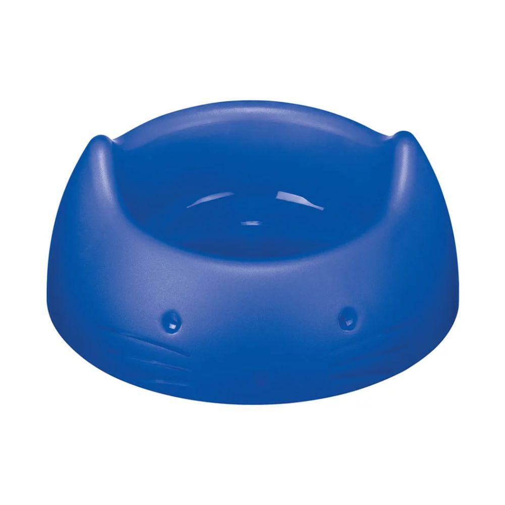 Comedero plato para gato de 200 ml. hecho en color azul de plastico. San Remo - ANFORAMA (Todo para mi Cocina)