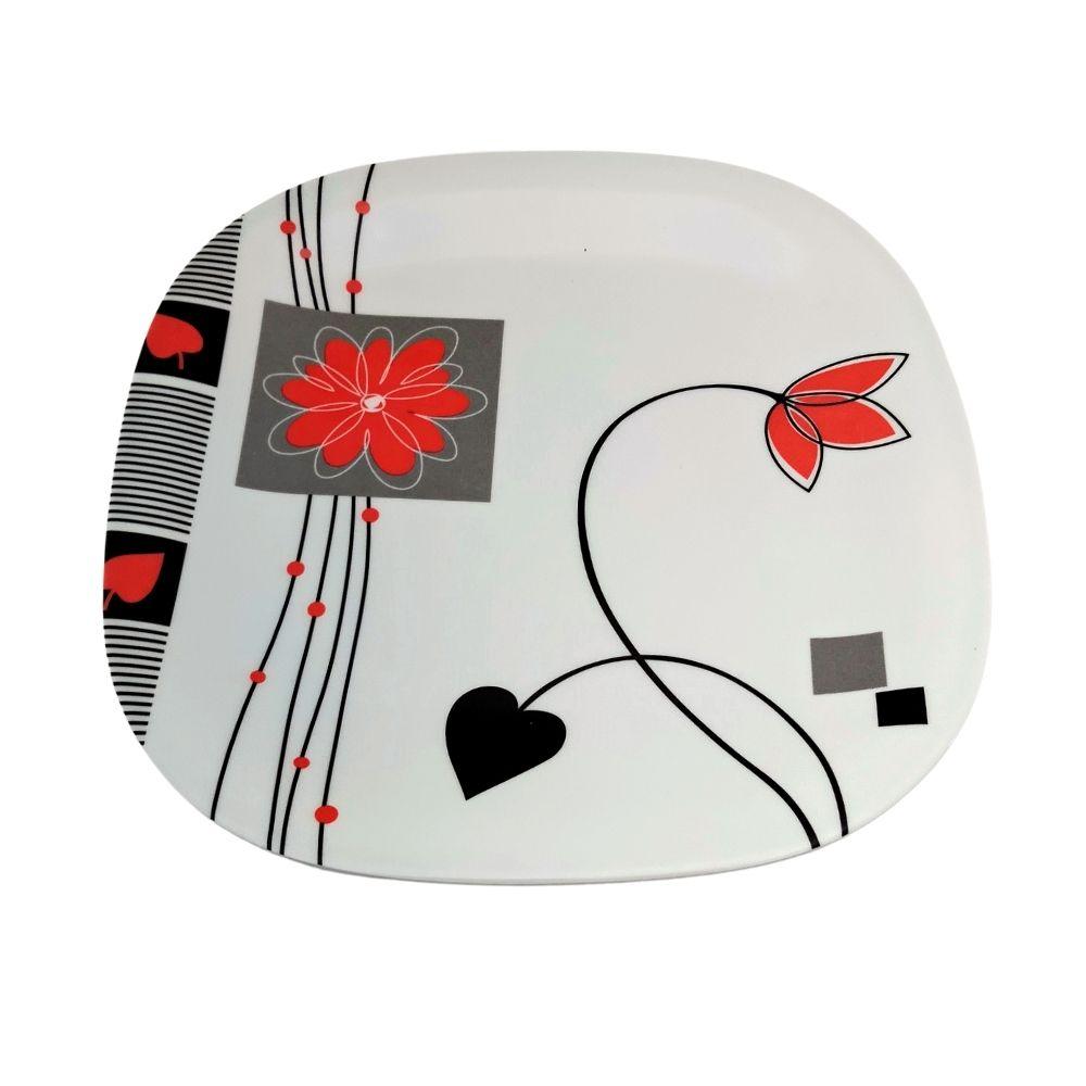 Plato Trinche de 26 cm Cuadrado de Melamina tipo plastico. Tab and Kit - ANFORAMA (Todo para mi Cocina)