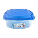 Recipiente Cuadrado 1.5 Litros 19 cm de Plástico con Tapa Azul  Italhome "E" Ferplast