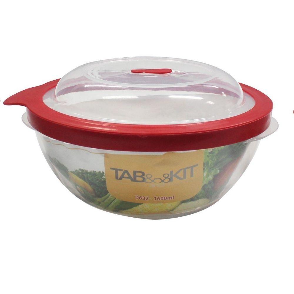 Recipiente hermetico redondo de plastico 1.6 L aprox Tab and Kit - ANFORAMA (Todo para mi Cocina)