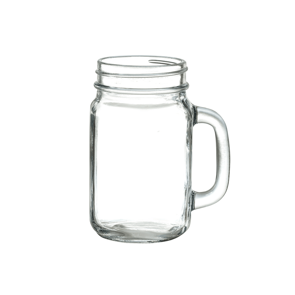 Vaso de vidrio Mason 480 ml sin tapa, ideal para bebidas frías. Anforama - ANFORAMA (Todo para mi Cocina)