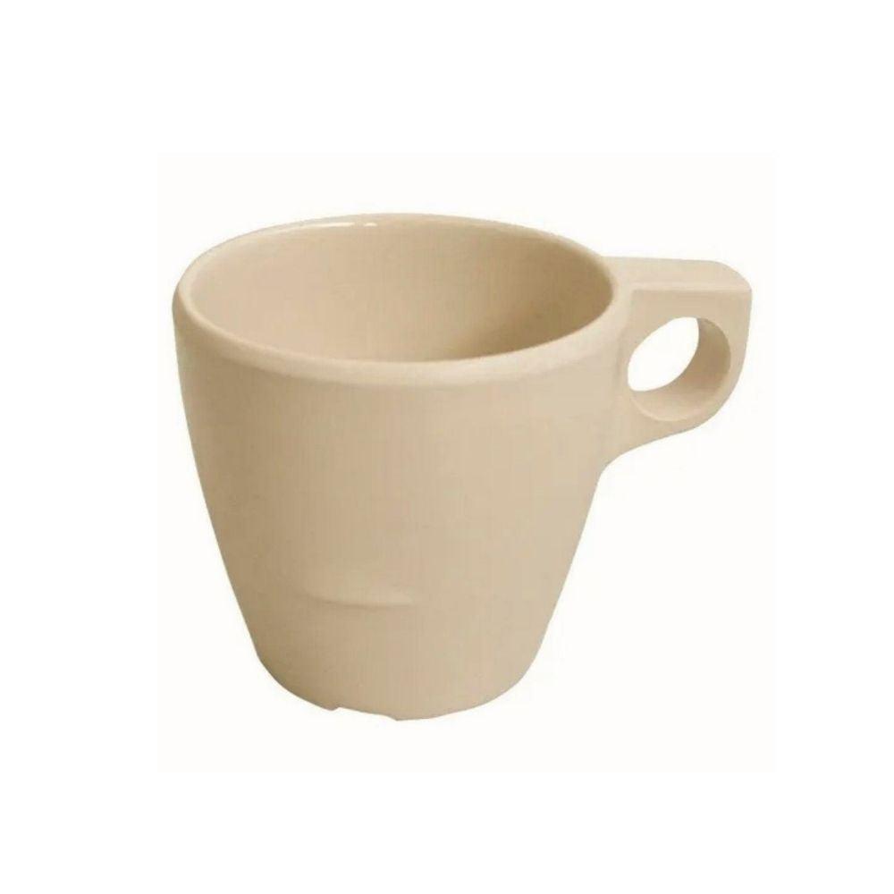 Taza de melamina de 200 ml en color beige para bebidas calientes. Tavola - ANFORAMA (Todo para mi Cocina)