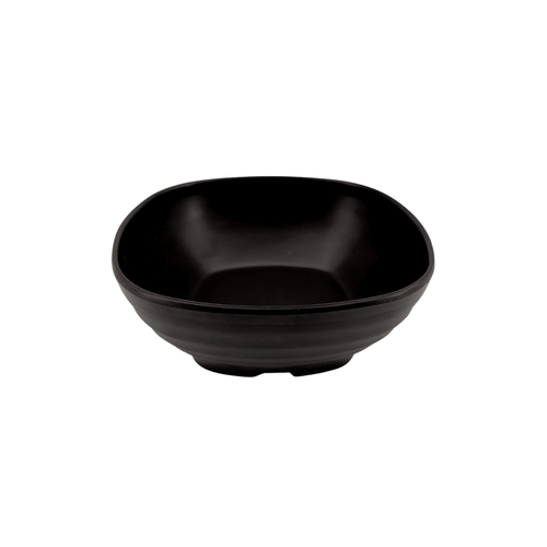 Tazón Chico Cuadrado de 250 ml de Melamina tipo Plástico Negro Mate Anforama
