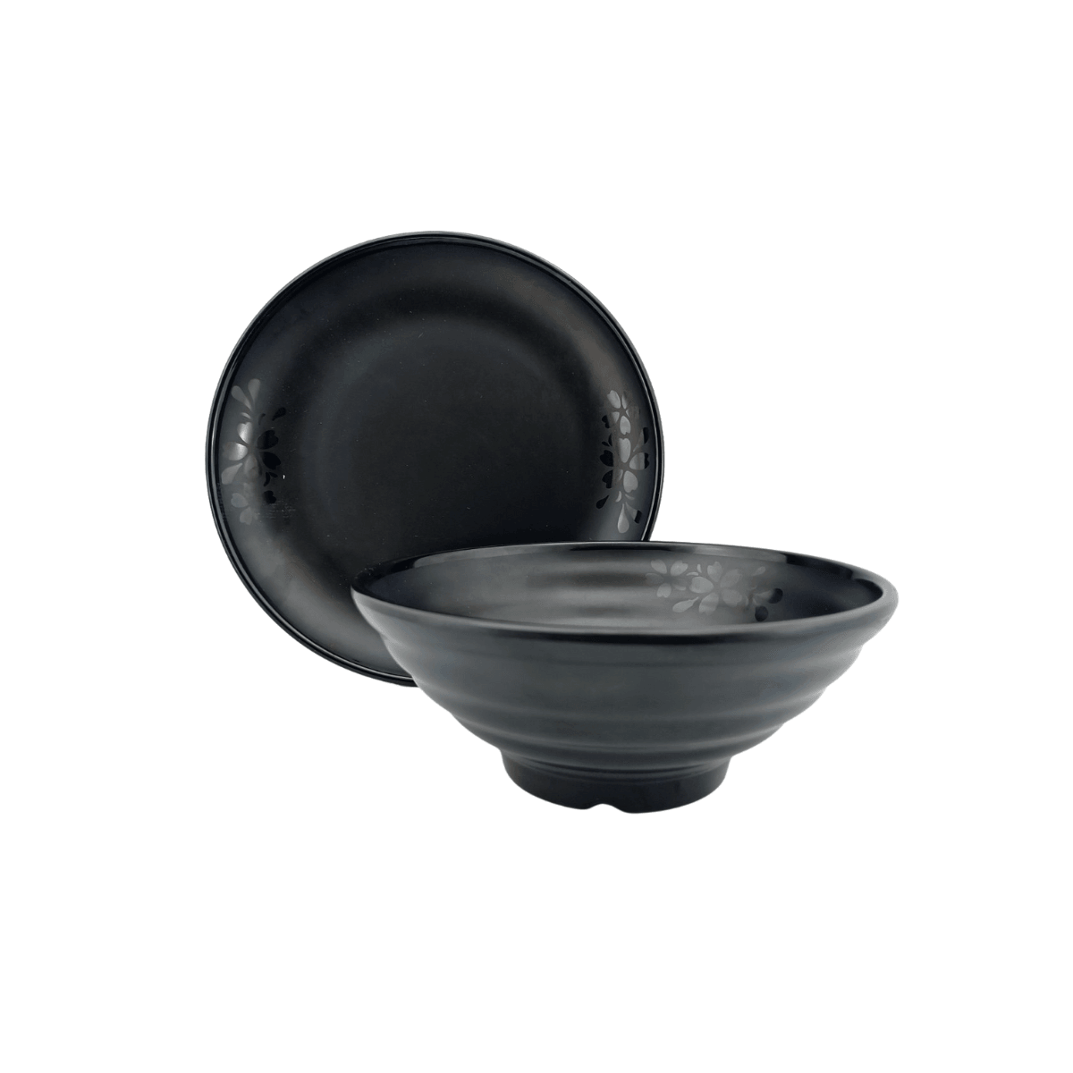 Vajilla Negra Redonda con 8 piezas, hecha de Melamina gruesa y resistente para 4 personas. Anforama - ANFORAMA (Todo para mi Cocina)