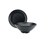 Vajilla Negra Redonda con 8 piezas, hecha de Melamina gruesa y resistente para 4 personas. Anforama - ANFORAMA (Todo para mi Cocina)