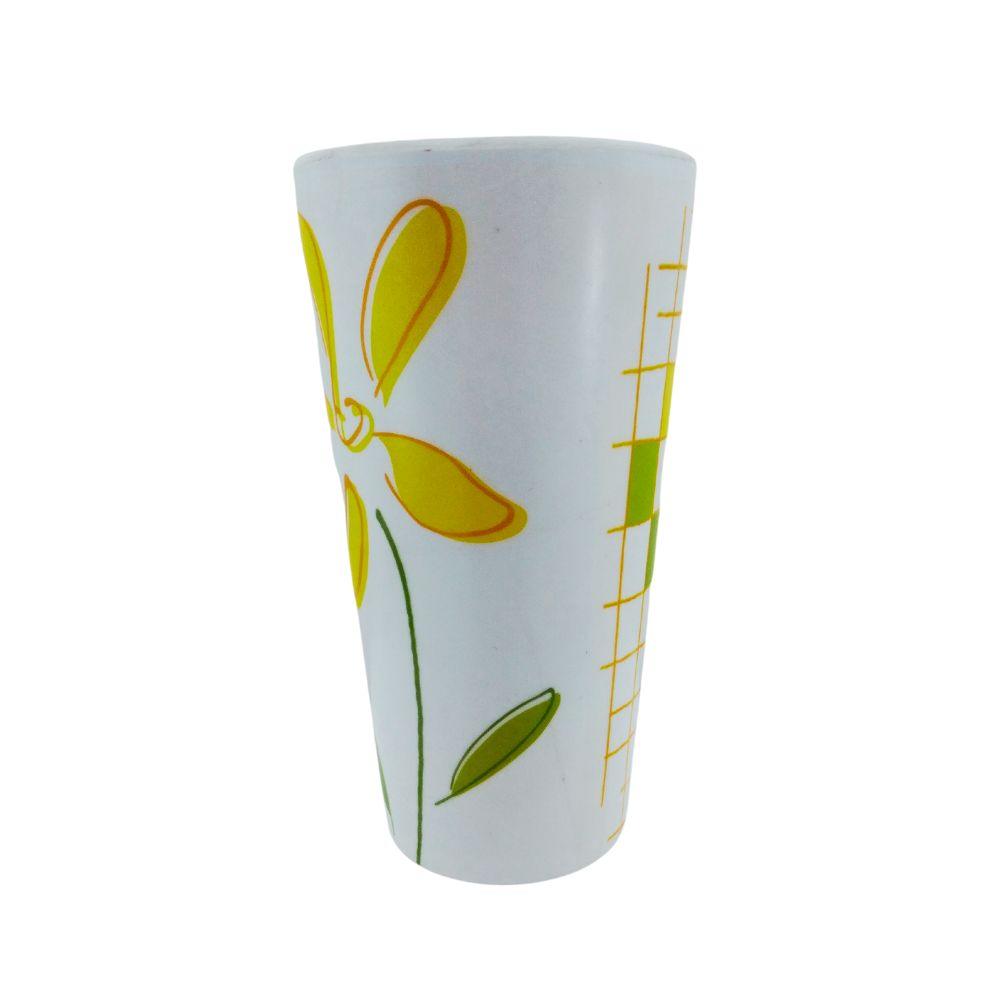 Vaso decorado de 400 ml. Modelo Lilly, hecho de Melamina tipo plastico. Tab and Kit - ANFORAMA (Todo para mi Cocina)