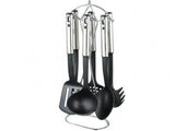 Set de Utensilios de Cocina 7 piezas de Nylon con Soporte de Acero Inoxidable Maid Magefesa